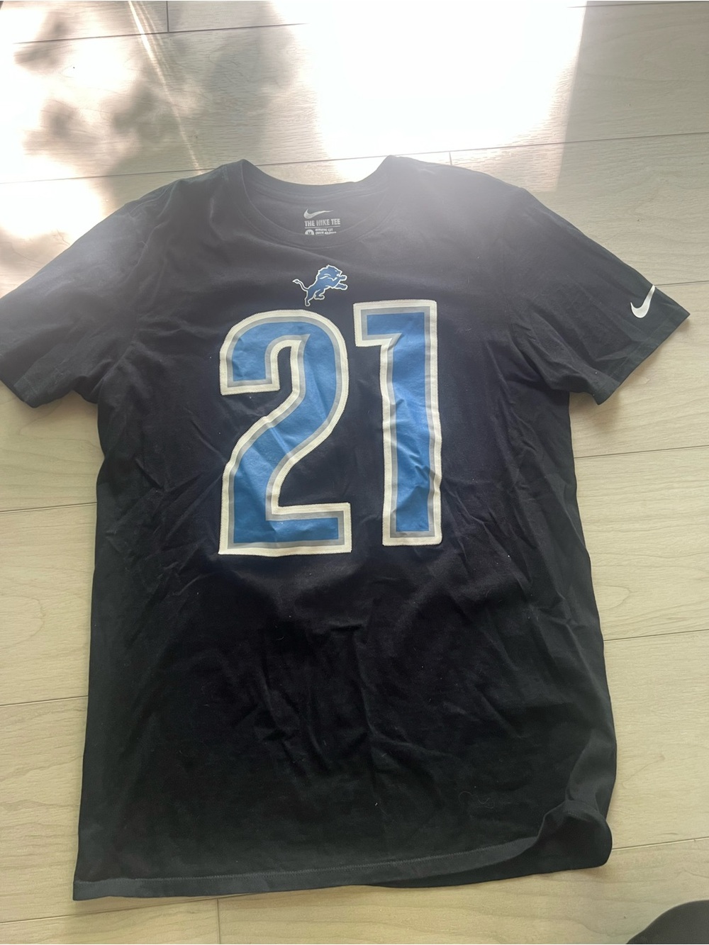 Nike Black Detroit Lions #21 Short Sleeve Tee Ameer Abdullah